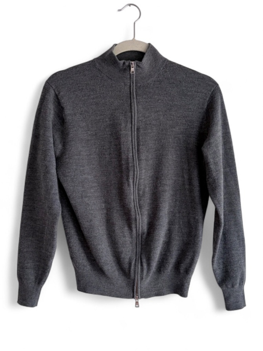 Peter Millar Women's Excursionist Flex Gray Wool Zip Cardigan Size M